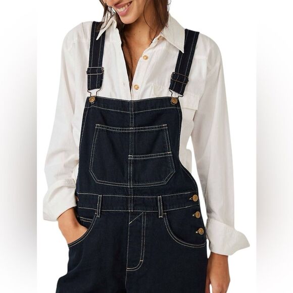 FREE PEOPLE We The Free Ziggy Denim Overalls Size XSMALL - Picture 9 of 16